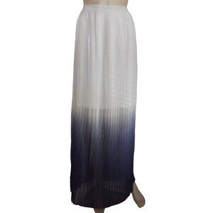 Ultra Pink Maxi Skirt Womens Size Small Long Blush Blue Ombre Pleated beige pink